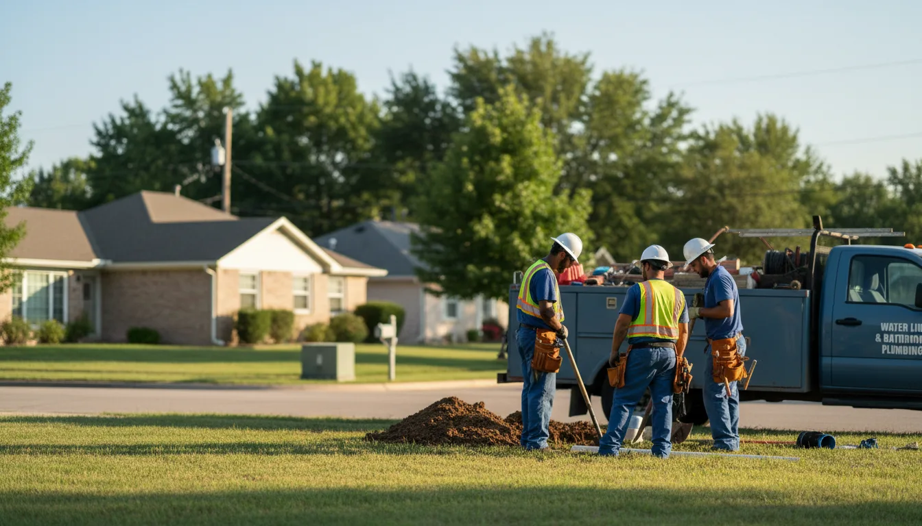 Residential water line and bathroom plumbing service in Thompson, MO